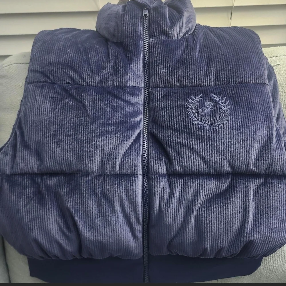 PINK Victoria's Secret Blue Corduroy Vest - Picture 2 of 5